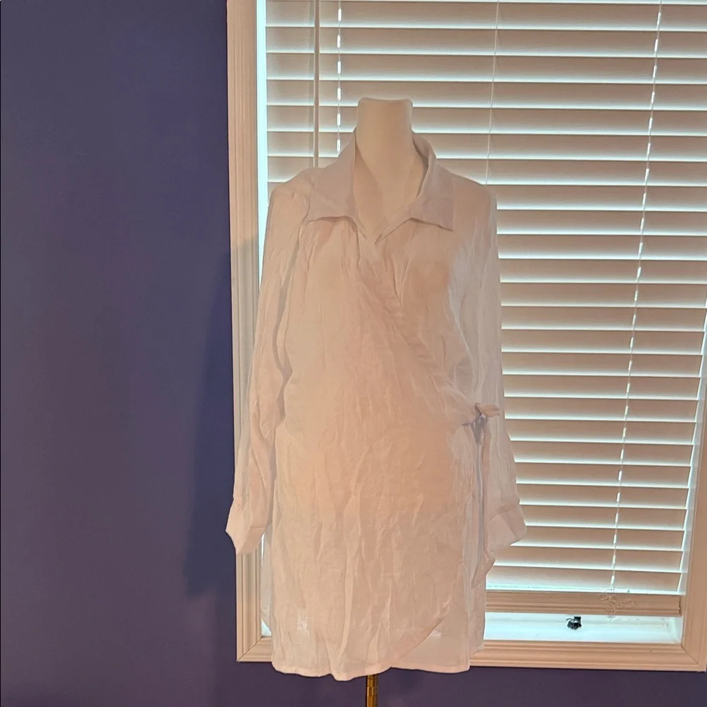 Time and Tru White Swim Coverup - Picture 1 of 4